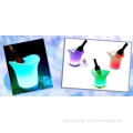 LED Ice/Wine Bucket, Made of Plastic Material, with LED Lights